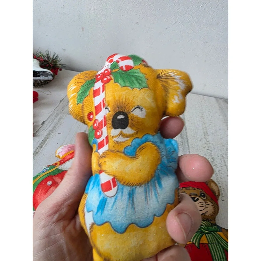 Vintage plush koala mice‎ bear ornament as is Xmas tree